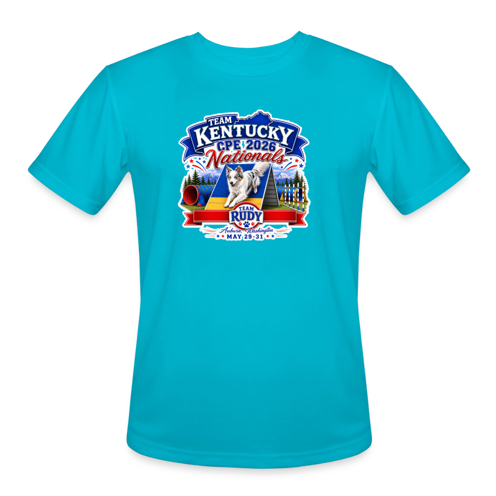 RUDY Men’s Moisture Wicking Performance T-Shirt - turquoise