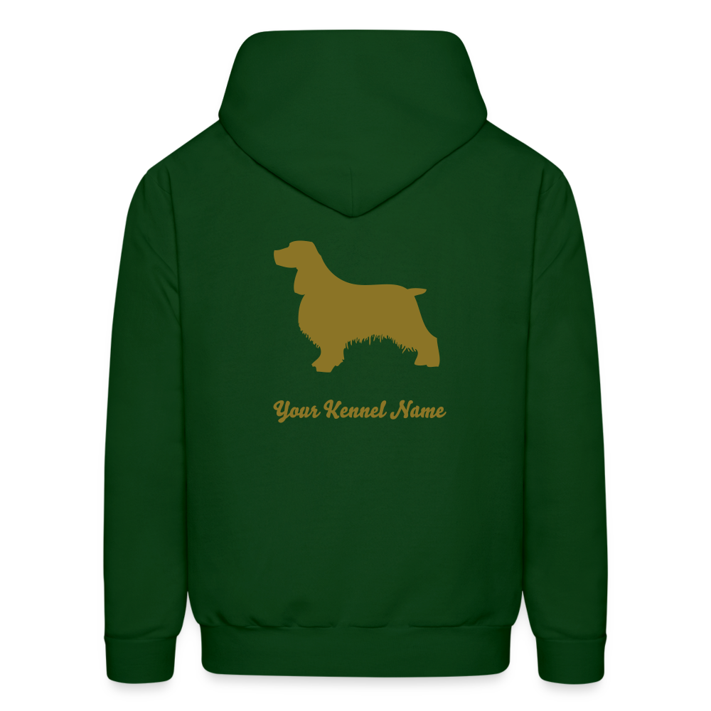 CUSTOM POSE IT  Hoodie - METALLIC GOLD INK - forest green