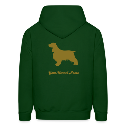 CUSTOM POSE IT  Hoodie - METALLIC GOLD INK - forest green