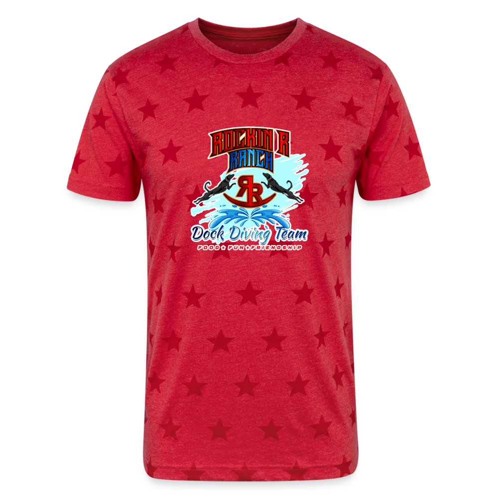 *ROCKIN RANCH Unisex Adult Star Printed T-Shirt - red star