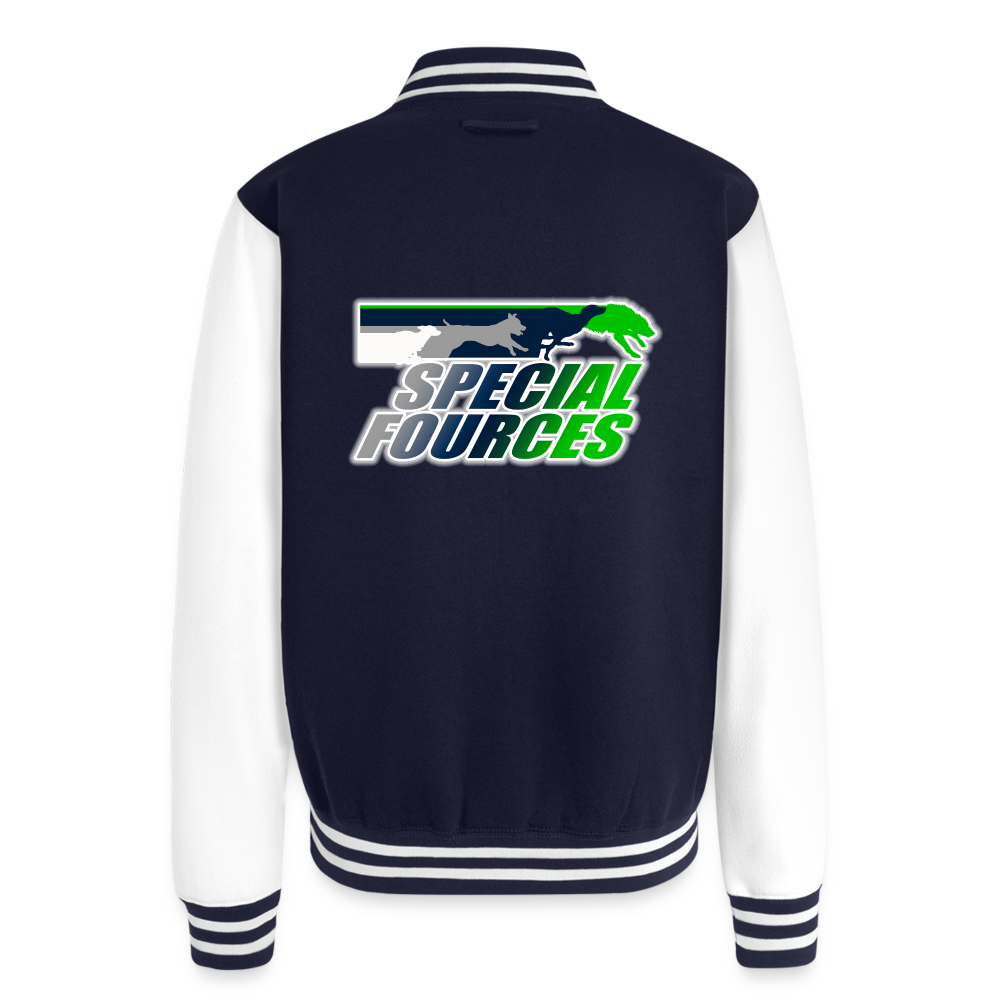 SPECIAL FORCES FLYBALL  Letterman Jacket - navy/white