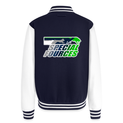 SPECIAL FORCES FLYBALL  Letterman Jacket - navy/white