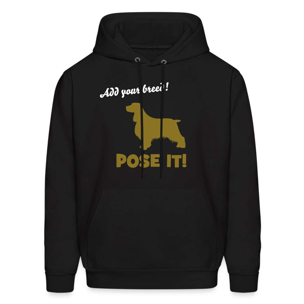 CUSTOM POSE IT  Hoodie - METALLIC GOLD INK - black