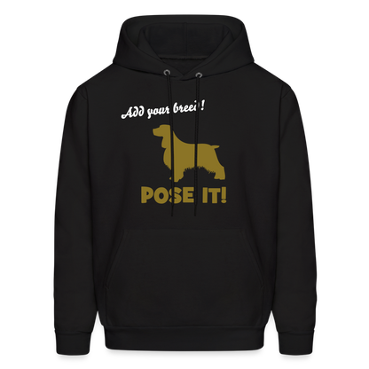 CUSTOM POSE IT  Hoodie - METALLIC GOLD INK - black