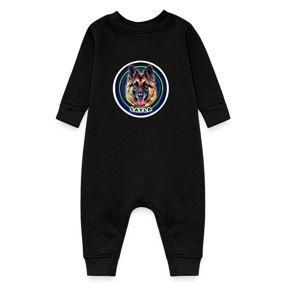 LAYLA Baby Fleece One Piece - black