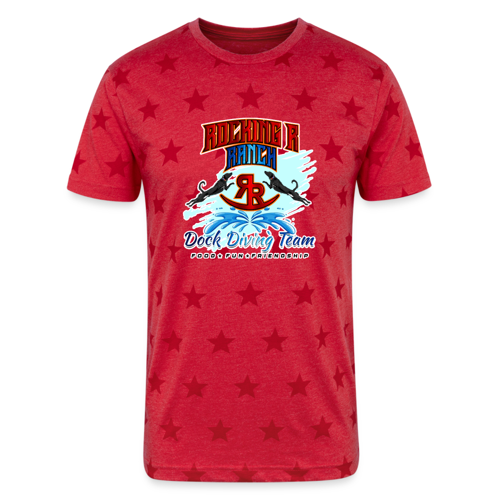 ROCKIN RANCH Unisex Adult Star Printed T-Shirt - red star