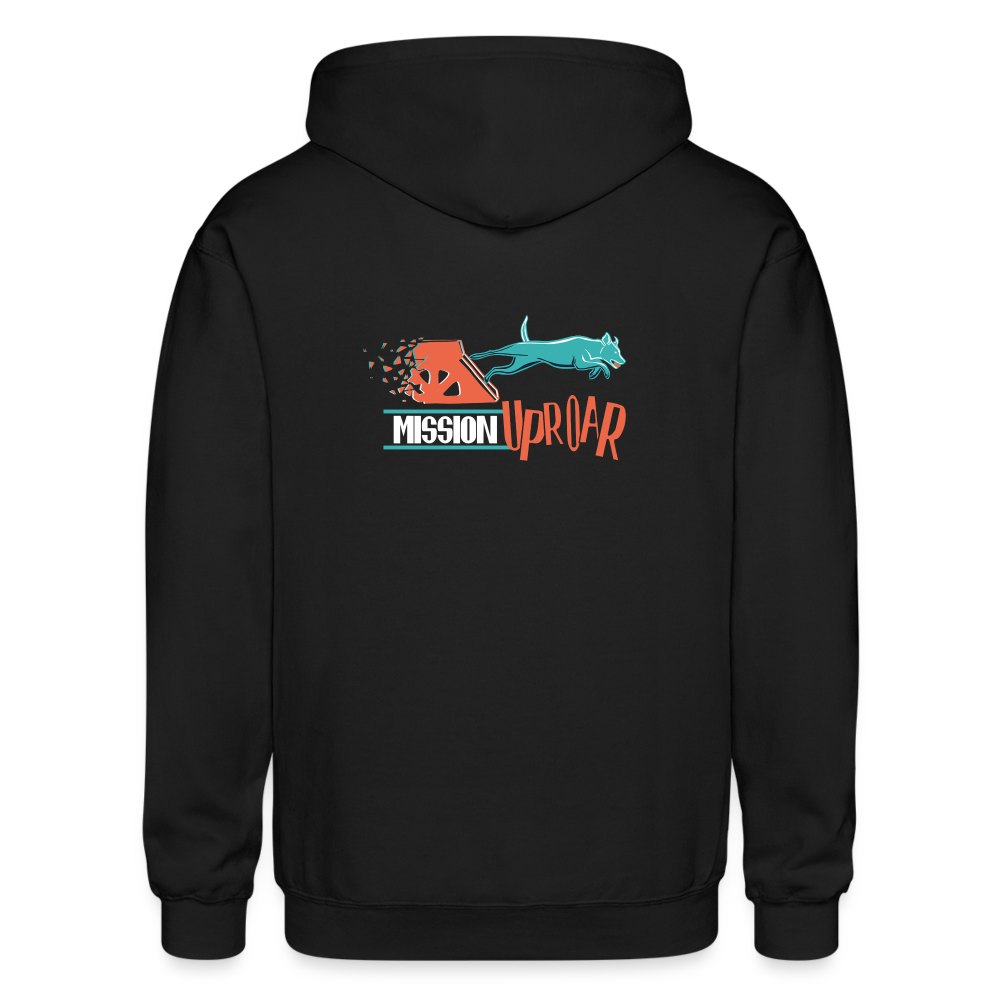 MISSION UPROAR Gildan Heavy Blend Adult Zip Hoodie - black