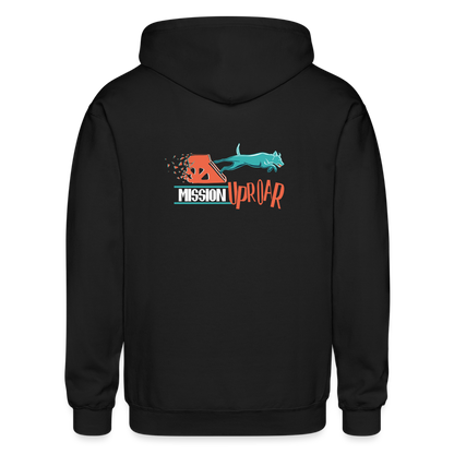 MISSION UPROAR Gildan Heavy Blend Adult Zip Hoodie - black