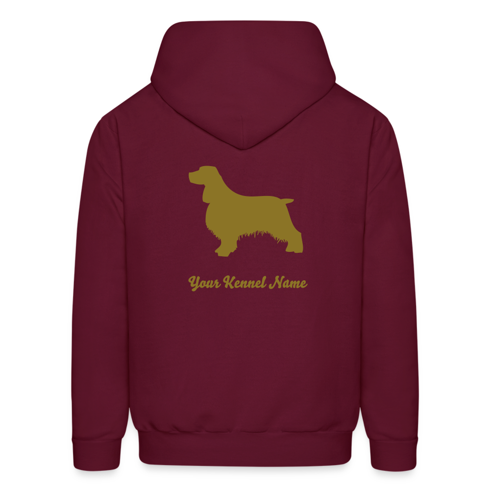 CUSTOM POSE IT  Hoodie - METALLIC GOLD INK - burgundy