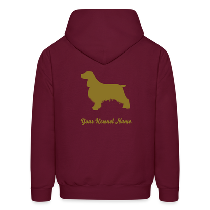 CUSTOM POSE IT  Hoodie - METALLIC GOLD INK - burgundy