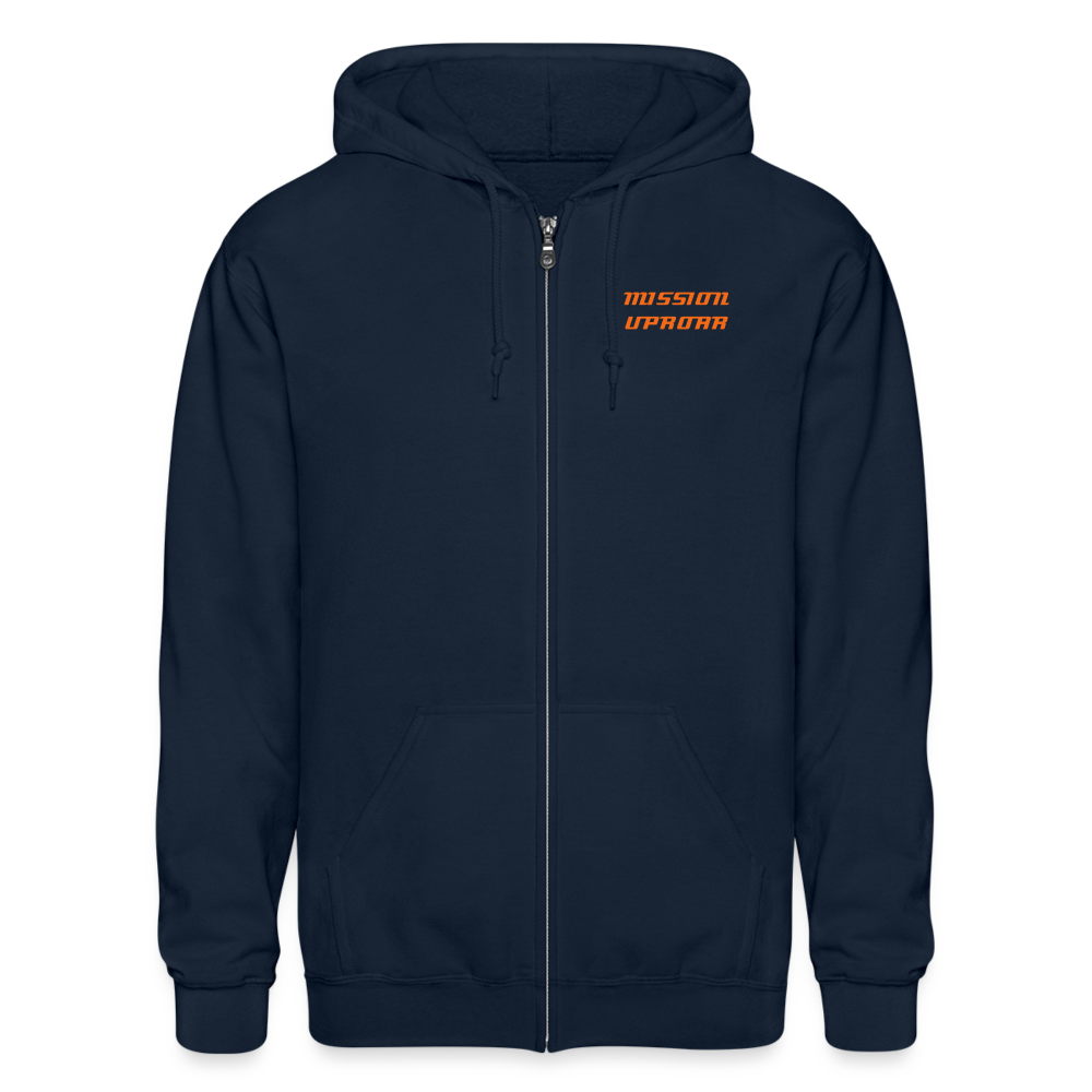 MISSION UPROAR Gildan Heavy Blend Adult Zip Hoodie - navy