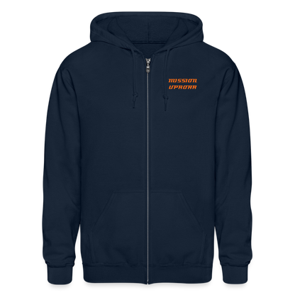 MISSION UPROAR Gildan Heavy Blend Adult Zip Hoodie - navy