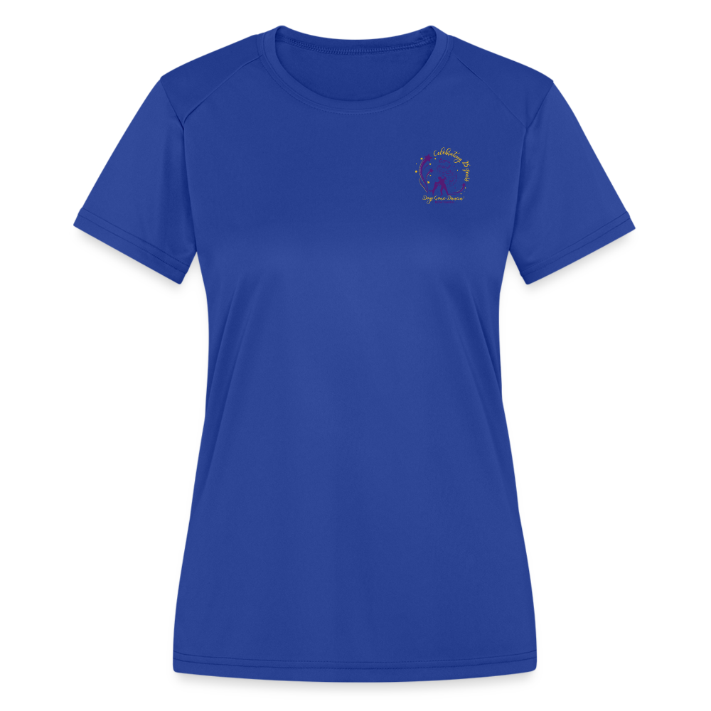 SF Dogs Gone Dancin' - Women's Moisture Wicking Performance T-Shirt - royal blue