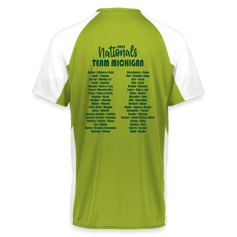 CPE TEAM MICHIGAN Augusta Sportswear Adult Cutter Jersey - lime/white