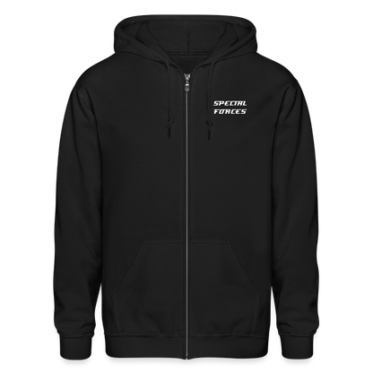 SPECIAL FORCES FLYBALL  Gildan Heavy Blend Adult Zip Hoodie - black
