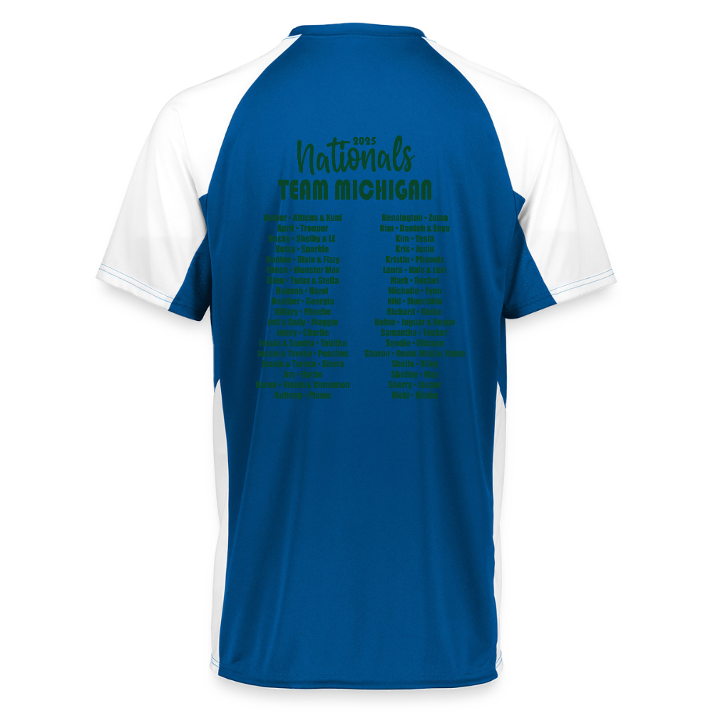 CPE TEAM MICHIGAN Augusta Sportswear Adult Cutter Jersey - power blue/white