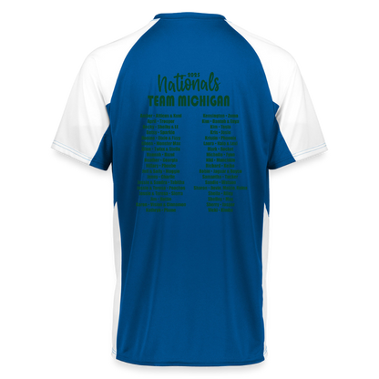 CPE TEAM MICHIGAN Augusta Sportswear Adult Cutter Jersey - power blue/white