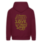 PEACE LOVE DOGS Hoodie - burgundy