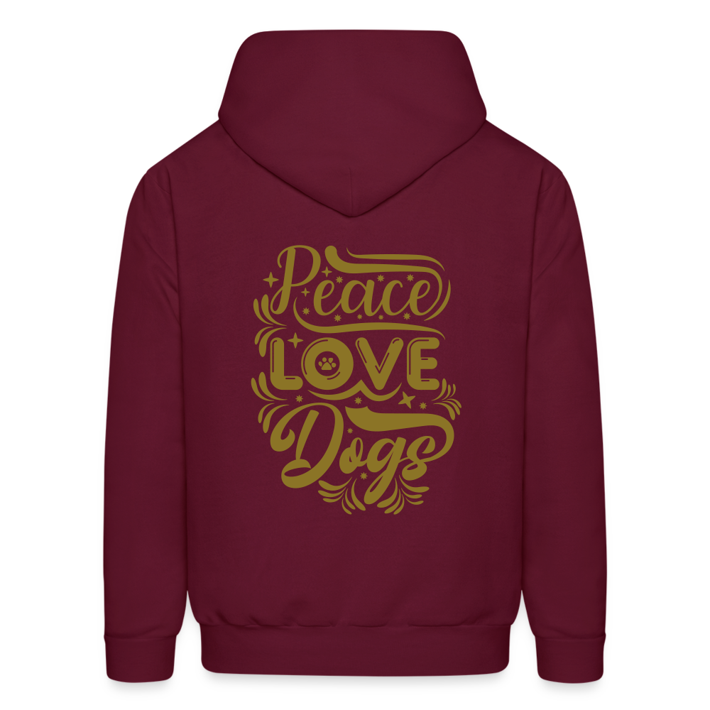 PEACE LOVE DOGS Hoodie - burgundy