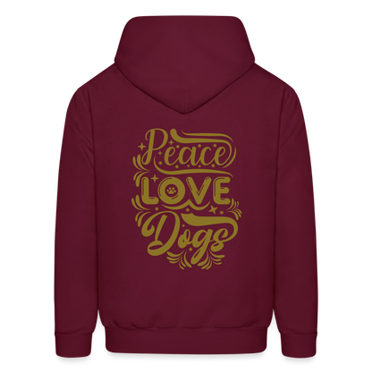 PEACE LOVE DOGS Hoodie - burgundy