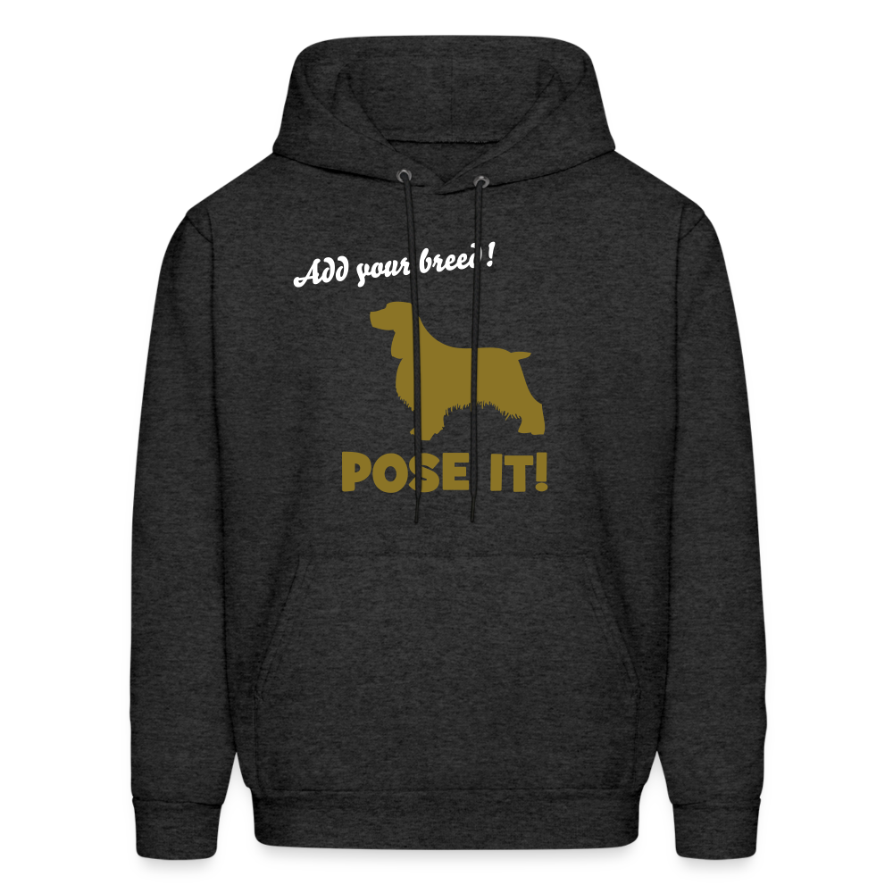 CUSTOM POSE IT  Hoodie - METALLIC GOLD INK - charcoal grey