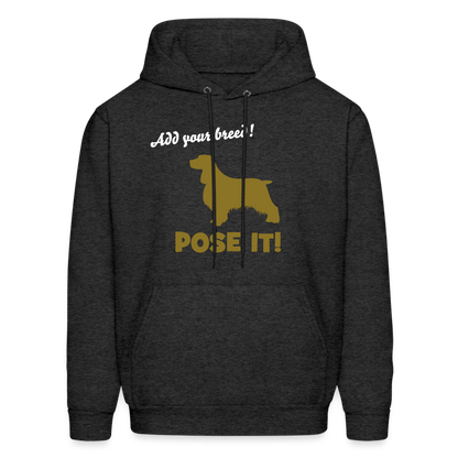 CUSTOM POSE IT  Hoodie - METALLIC GOLD INK - charcoal grey