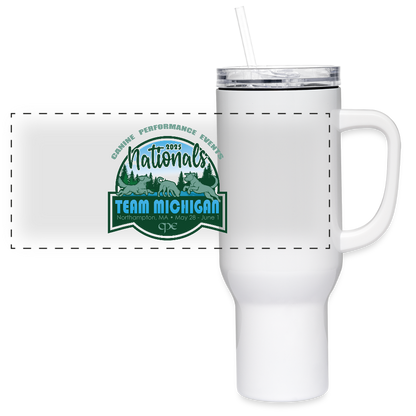 CPE TEAM MICHIGAN 40 oz Travel Tumbler - white