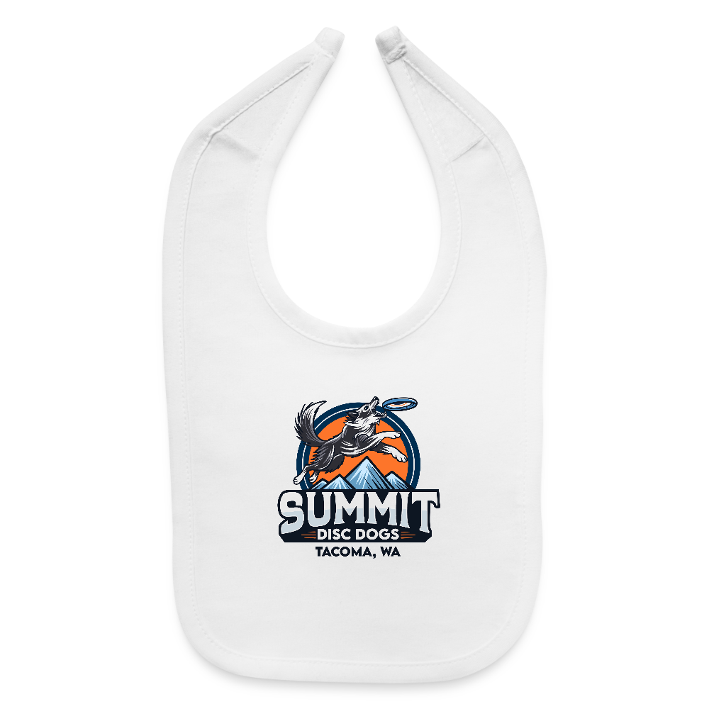 Sumit disc dogs Baby Bib - white