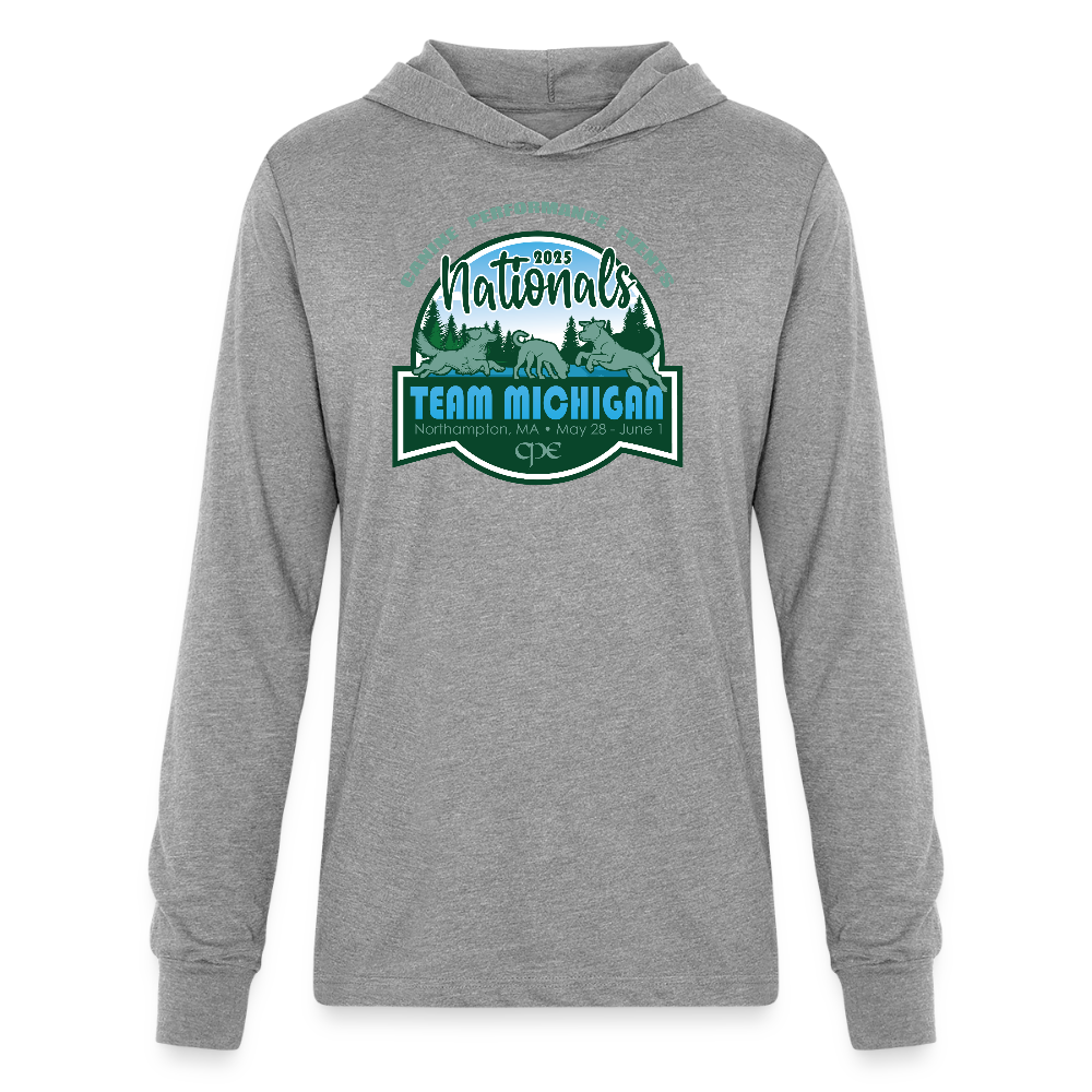 CPE TEAM MICHIGAN Unisex Long Sleeve Hoodie Shirt - heather grey