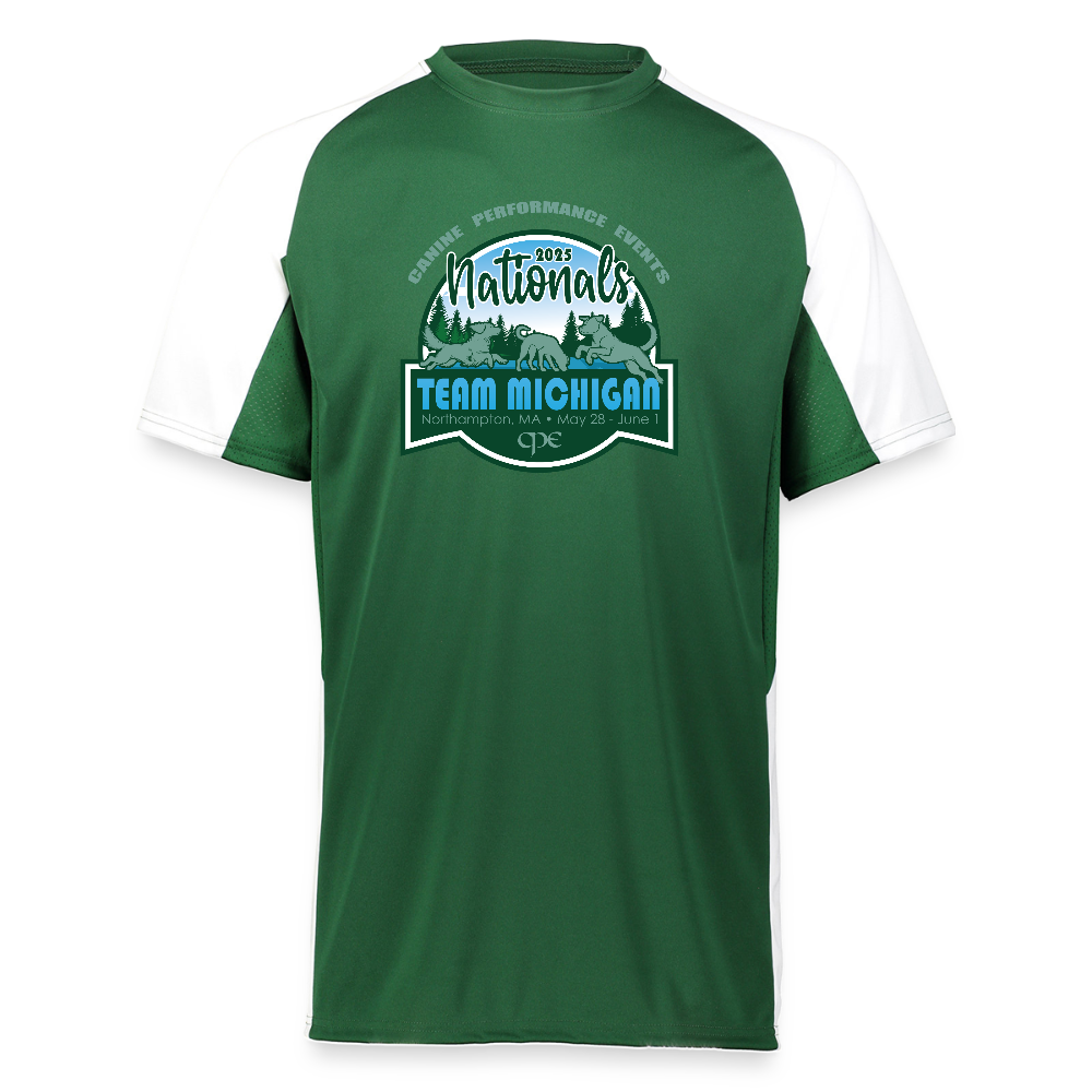 CPE TEAM MICHIGAN Augusta Sportswear Adult Cutter Jersey - dark green/white