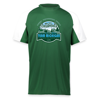 CPE TEAM MICHIGAN Augusta Sportswear Adult Cutter Jersey - dark green/white