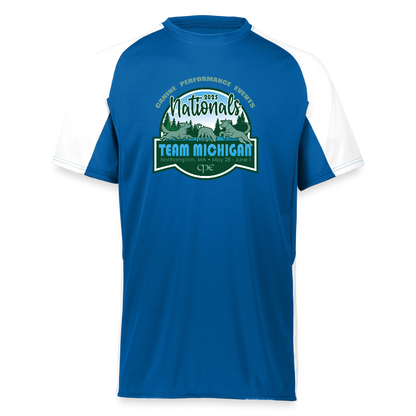 CPE TEAM MICHIGAN Augusta Sportswear Adult Cutter Jersey - power blue/white