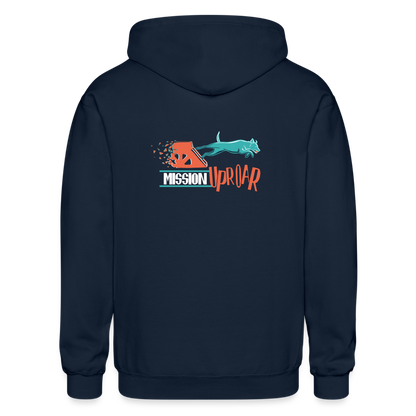 MISSION UPROAR Gildan Heavy Blend Adult Zip Hoodie - navy
