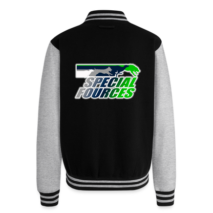 SPECIAL FORCES FLYBALL  Letterman Jacket - black/heather grey