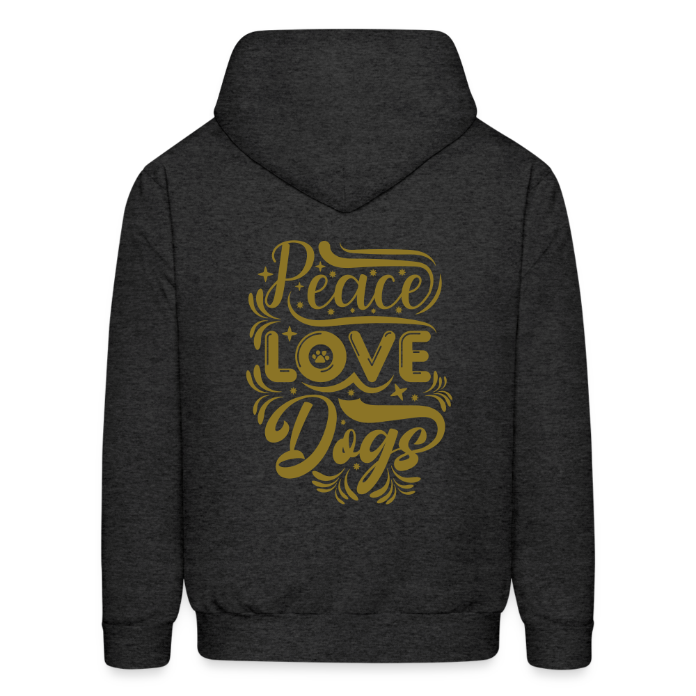 PEACE LOVE DOGS Hoodie - charcoal grey