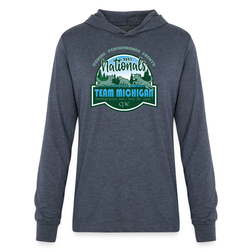 CPE TEAM MICHIGAN Unisex Long Sleeve Hoodie Shirt - heather navy