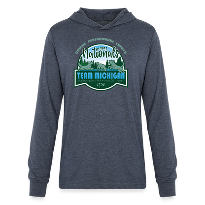 CPE TEAM MICHIGAN Unisex Long Sleeve Hoodie Shirt - heather navy