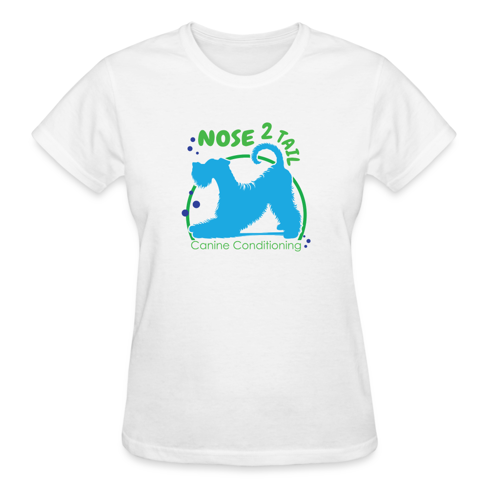 NOSE TO TAIL  Cotton Ladies T-Shirt - white