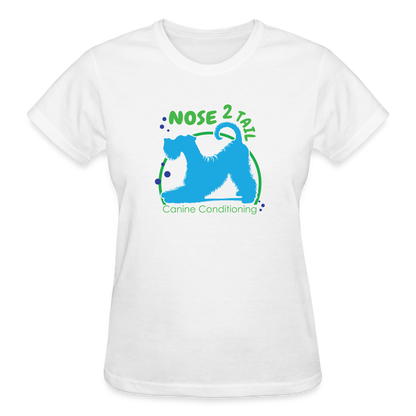 NOSE TO TAIL  Cotton Ladies T-Shirt - white