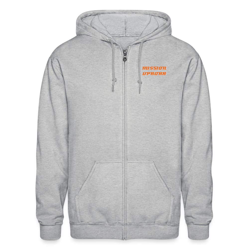 MISSION UPROAR Gildan Heavy Blend Adult Zip Hoodie - heather gray