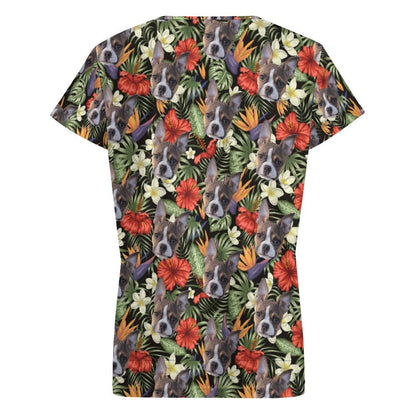 HAWAIIAN STYLE FACE - V-neck Short Sleeve T-Shirt