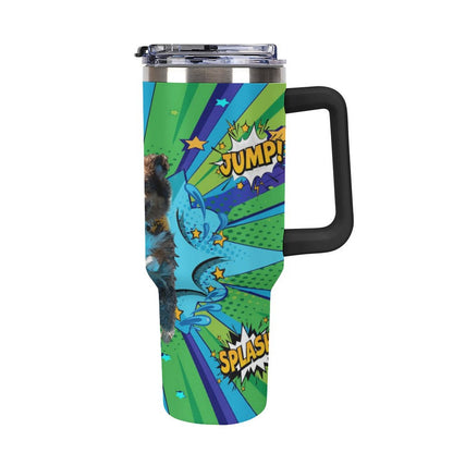 mUrphy 40oz Insulated Tumbler with Handle and Straw