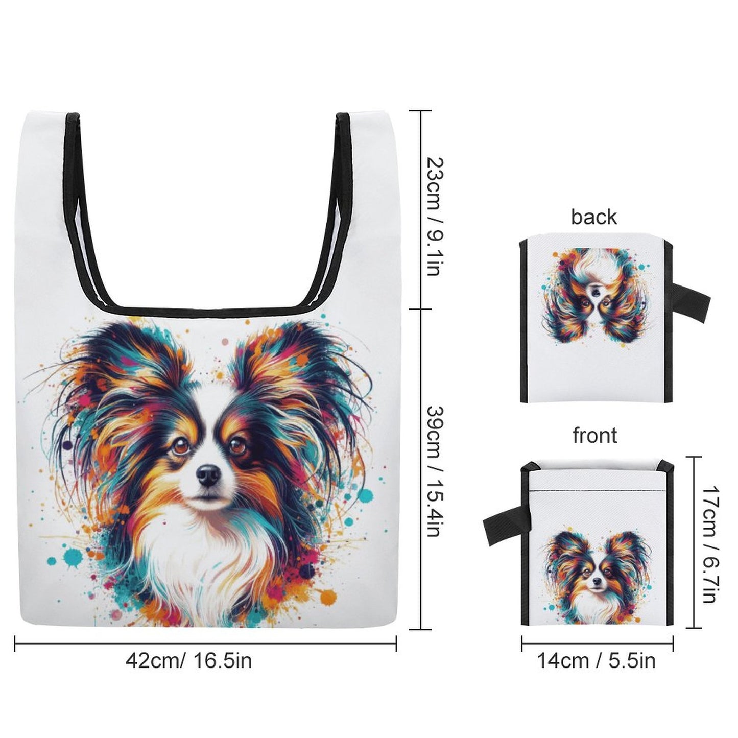 PAPILLON PAINT SPLATTER  Reusable and Eco-Friendly Grocery Bags