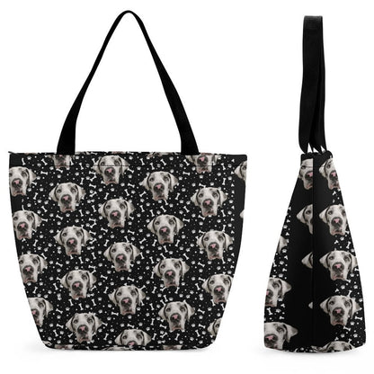 FACE w PAWS-n-BONES Shopping Bag