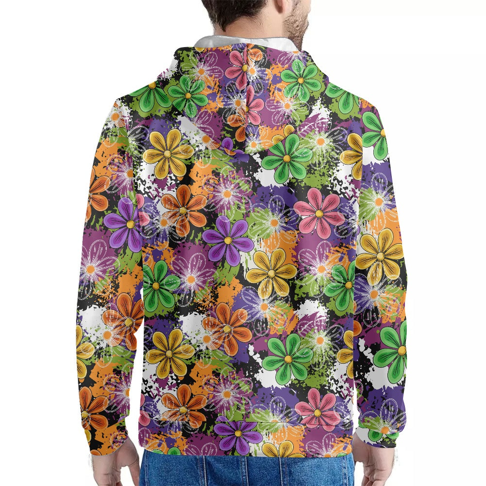 NEON FLOWERS Thin  hoodie