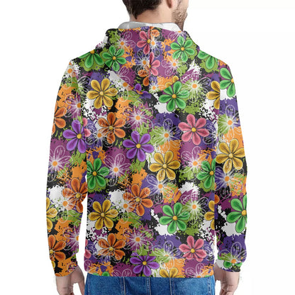 NEON FLOWERS Thin  hoodie