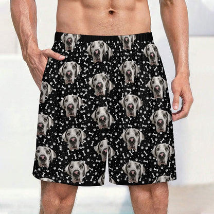 FACE w PAWS-n-BONES  Pajama Shorts for Men