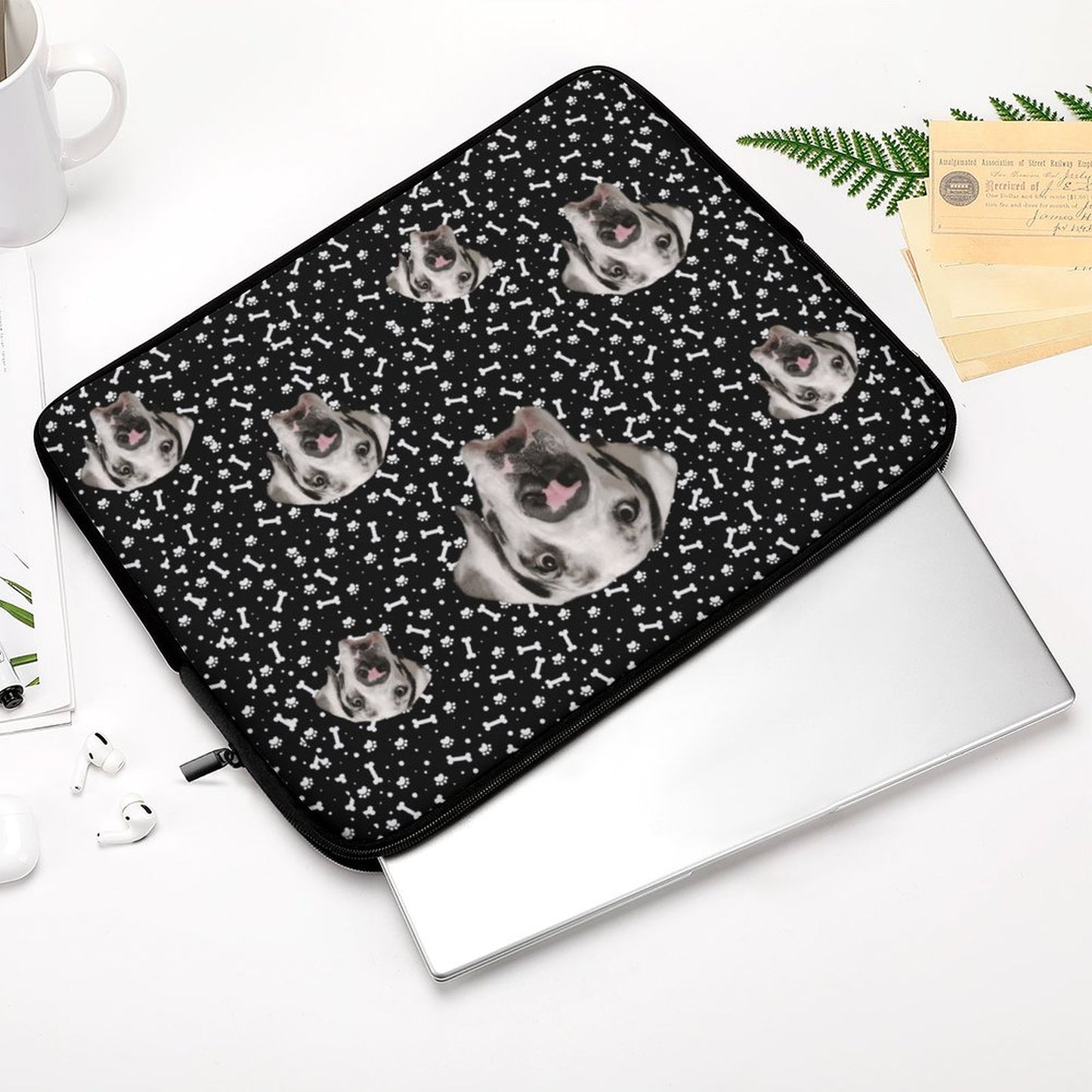 FACE w PAWS-n-BONES Laptop Case