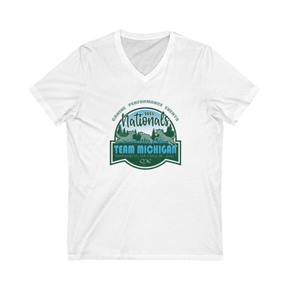 CPE TEAM MICHIGAN Unisex Jersey Short Sleeve V-Neck Tee