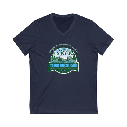 CPE TEAM MICHIGAN Unisex Jersey Short Sleeve V-Neck Tee